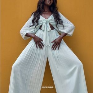 Andrea Iyamah Thero Jumpsuit - Mint Blue NWT